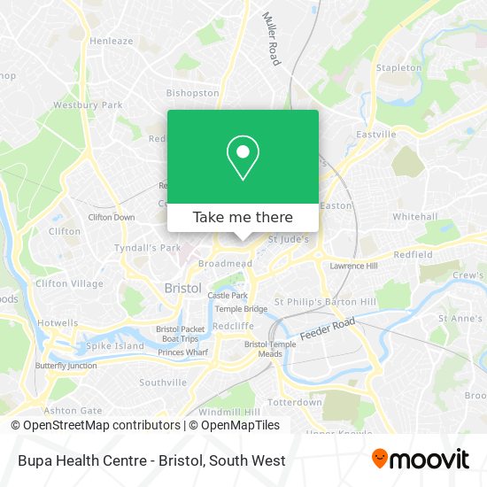 Bupa Health Centre - Bristol map