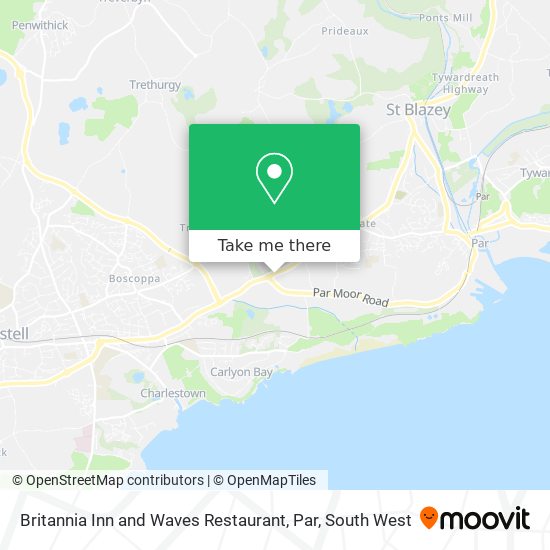 Britannia Inn and Waves Restaurant, Par map
