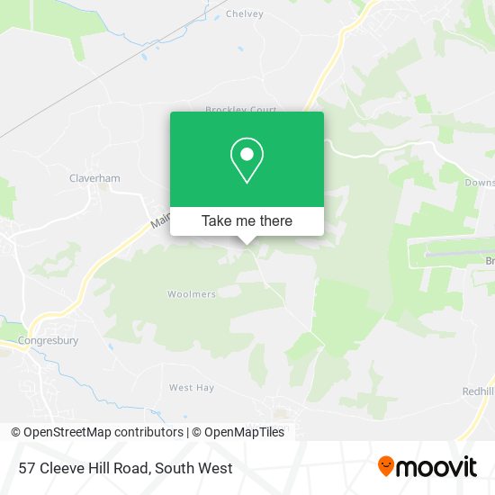 57 Cleeve Hill Road map