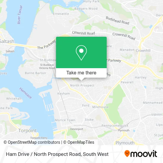 Ham Drive / North Prospect Road map
