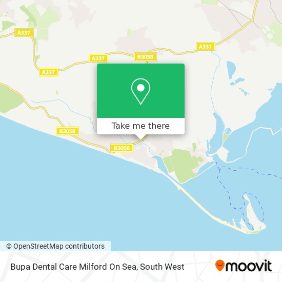 Bupa Dental Care Milford On Sea map