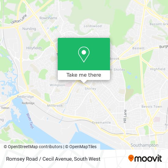 Romsey Road / Cecil Avenue map