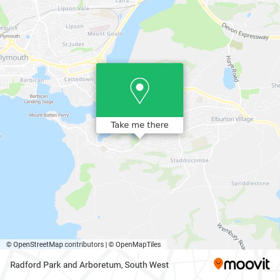Radford Park and Arboretum map
