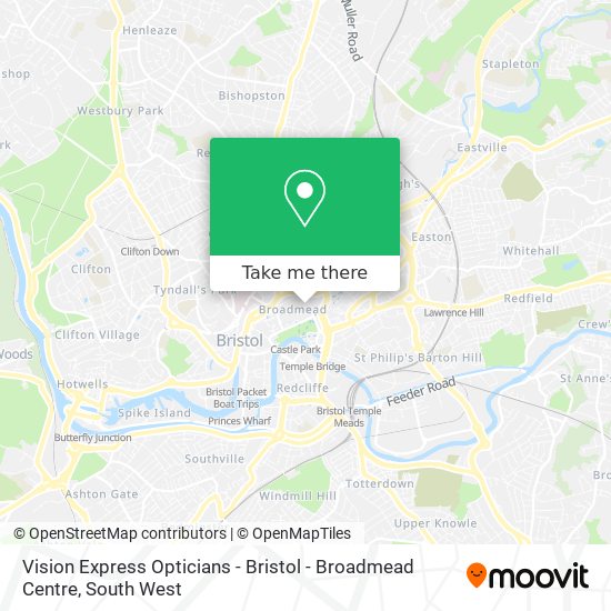 Vision Express Opticians - Bristol - Broadmead Centre map