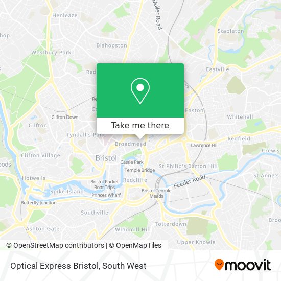 Optical Express Bristol map
