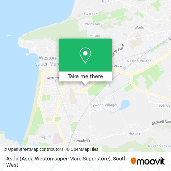 Asda (Asda Weston-super-Mare Superstore) map