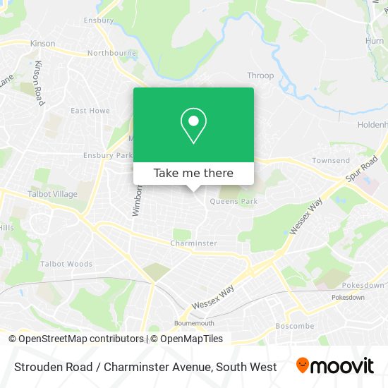 Strouden Road / Charminster Avenue map