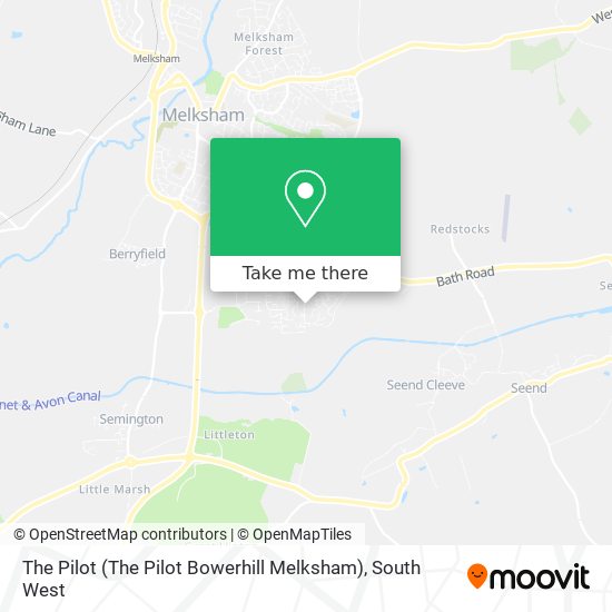 The Pilot (The Pilot Bowerhill Melksham) map