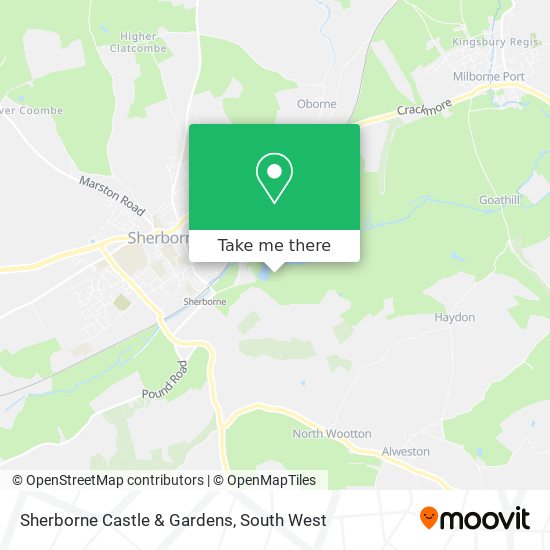Sherborne Castle & Gardens map