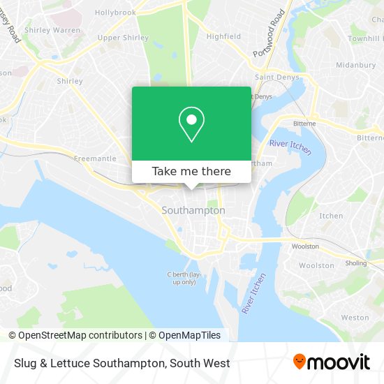 Slug & Lettuce Southampton map