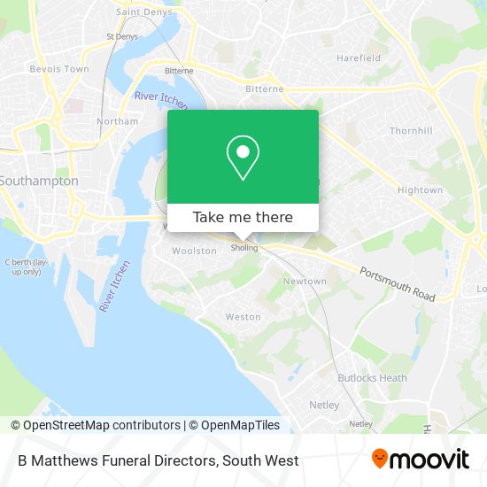 B Matthews Funeral Directors map