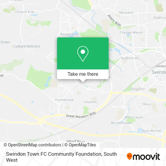 Swindon Town FC Community Foundation map
