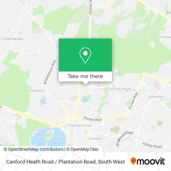 Canford Heath Road / Plantation Road map