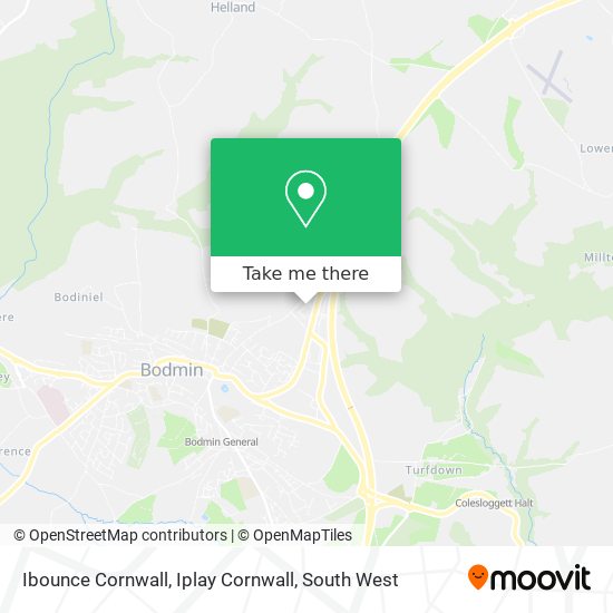 Ibounce Cornwall, Iplay Cornwall map