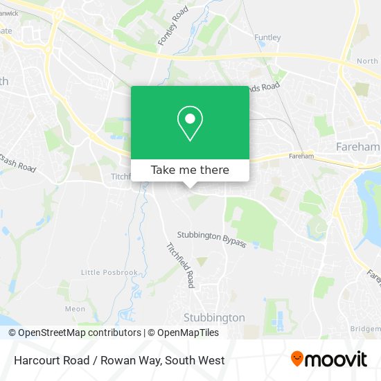 Harcourt Road / Rowan Way map