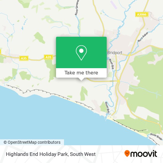 Highlands End Holiday Park map