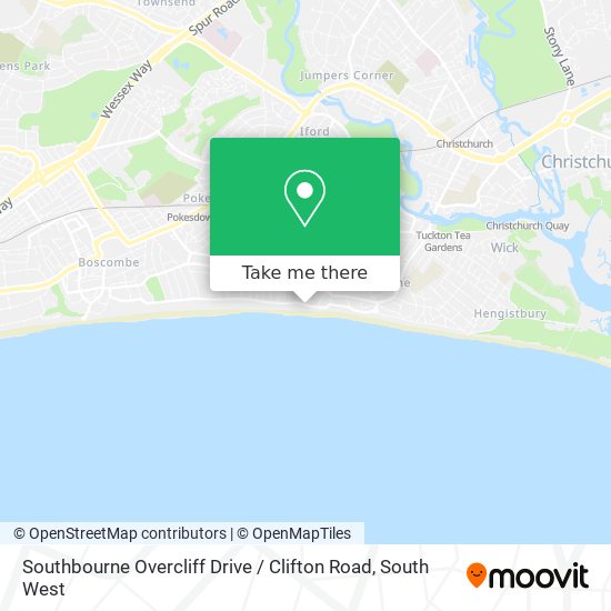 Southbourne Overcliff Drive / Clifton Road map