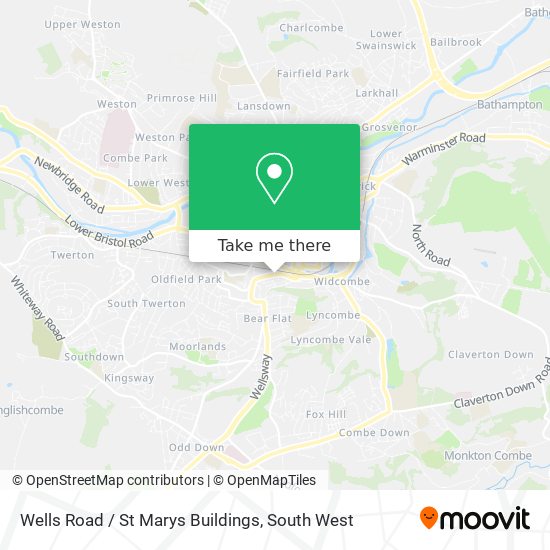 Wells Road / St Marys Buildings map