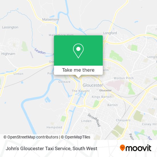 John's Gloucester Taxi Service map