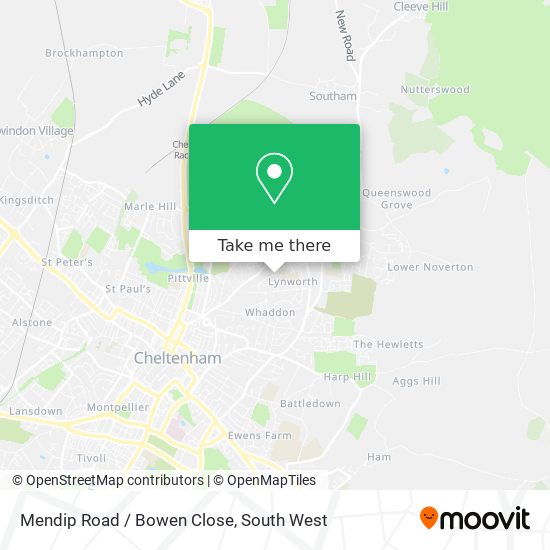 Mendip Road / Bowen Close map