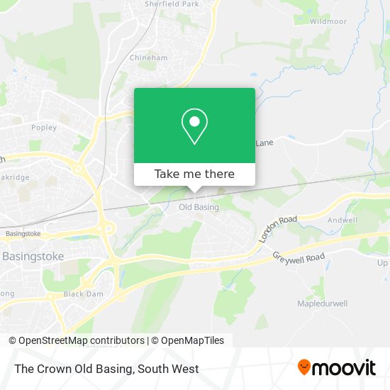 The Crown Old Basing map