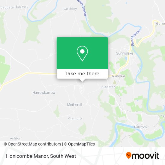 Honicombe Manor map