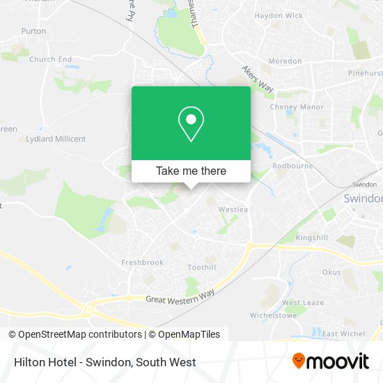 Hilton Hotel - Swindon map