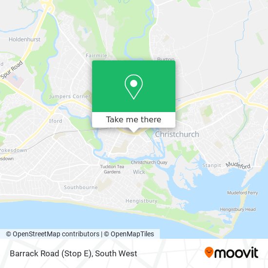 Barrack Road (Stop E) map