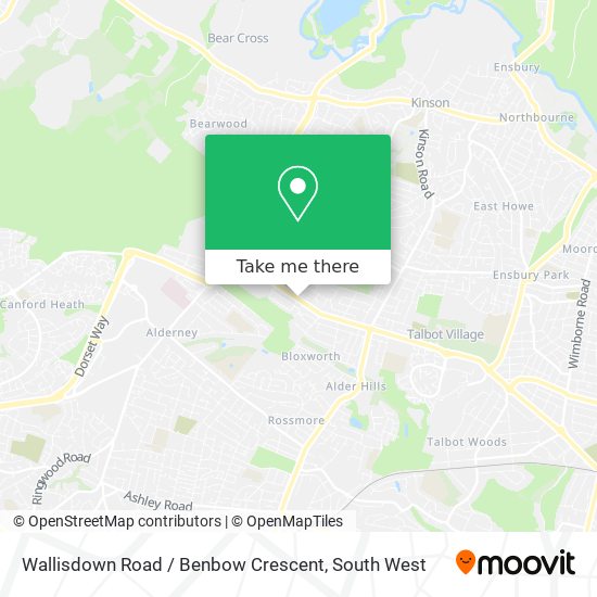 Wallisdown Road / Benbow Crescent map