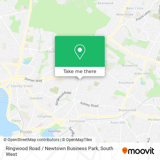 Ringwood Road / Newtown Business Park map