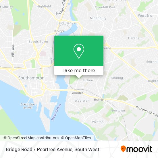 Bridge Road / Peartree Avenue map