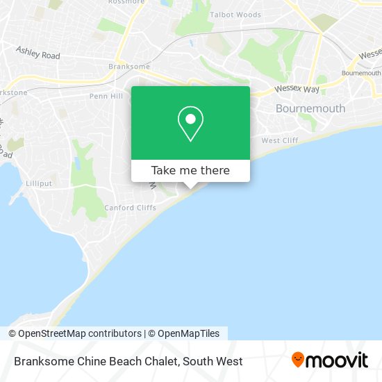 Branksome Chine Beach Chalet map