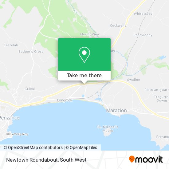 Newtown Roundabout map