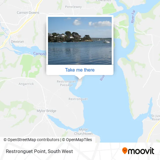 Restronguet Point map
