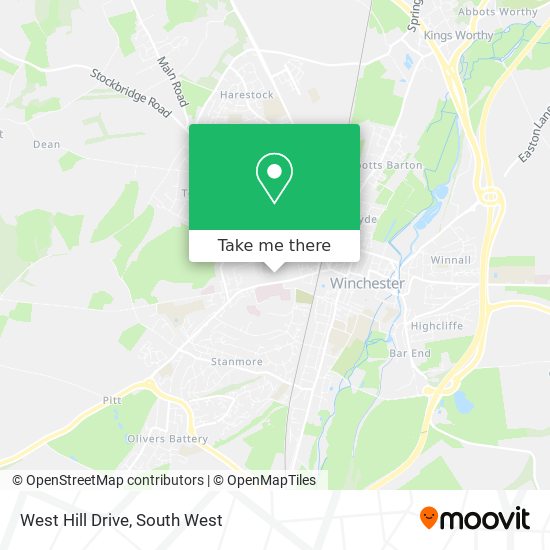West Hill Drive map