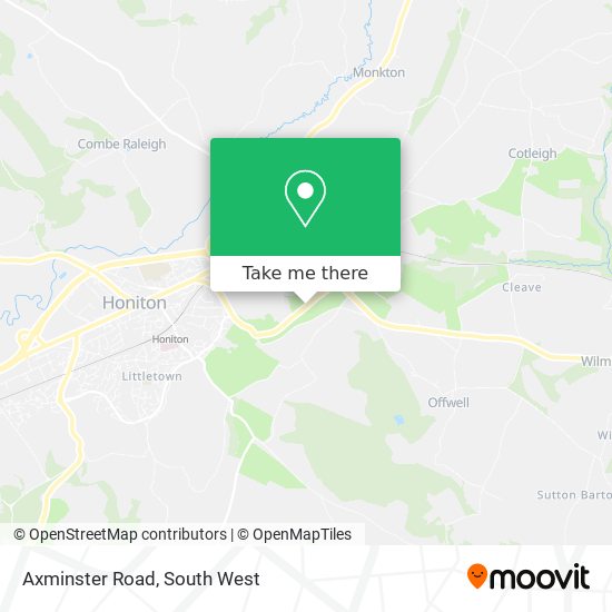 Axminster Road map