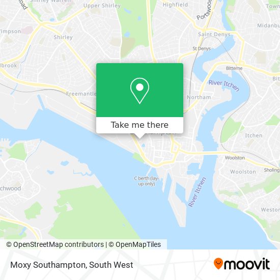 Moxy Southampton map