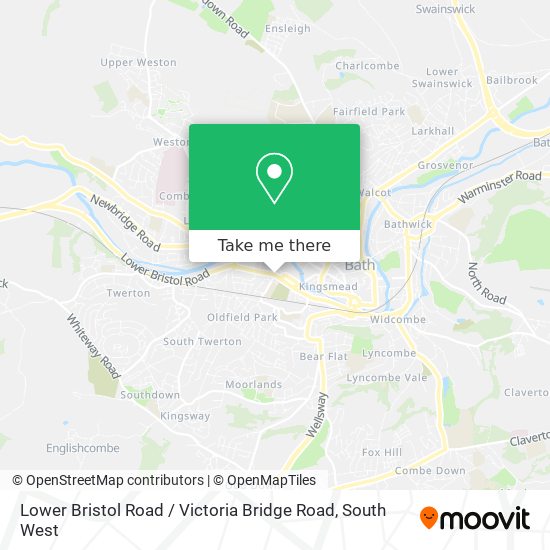 Lower Bristol Road / Victoria Bridge Road map