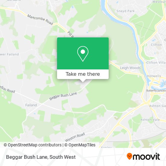 Beggar Bush Lane map
