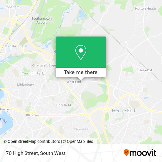 70 High Street map