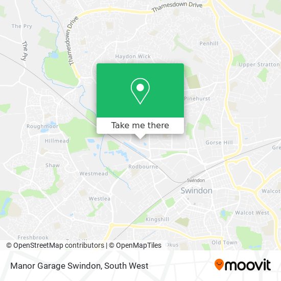 Manor Garage Swindon map