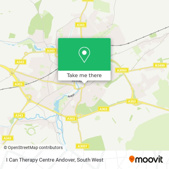 I Can Therapy Centre Andover map