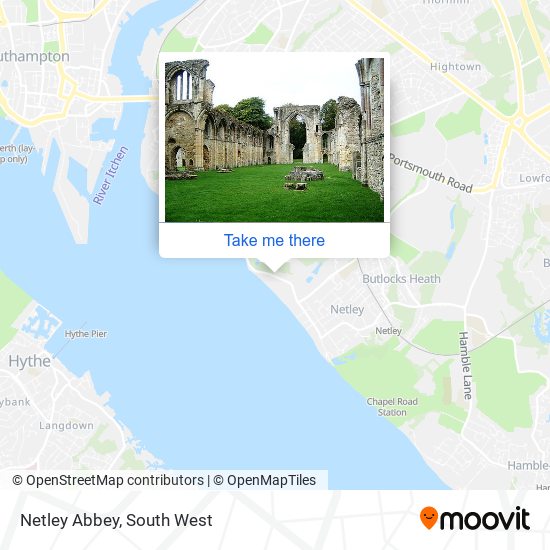 Netley Abbey map