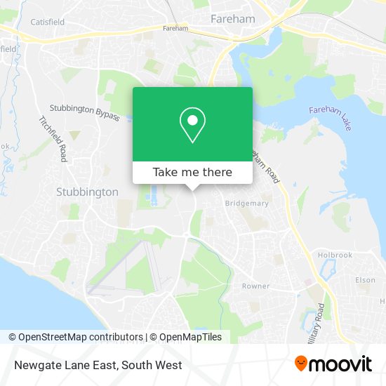 Newgate Lane East map