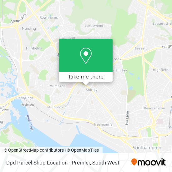 Dpd Parcel Shop Location - Premier map