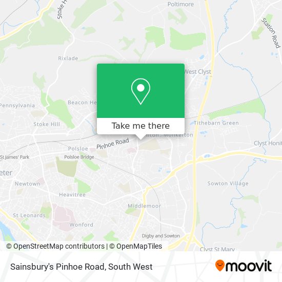 Sainsbury's Pinhoe Road map