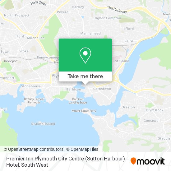 Premier Inn Plymouth City Centre (Sutton Harbour) Hotel map