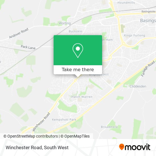 Winchester Road map