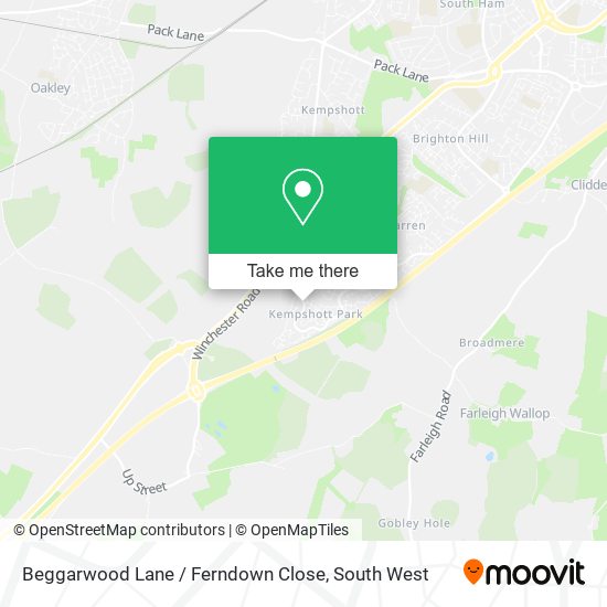 Beggarwood Lane / Ferndown Close map