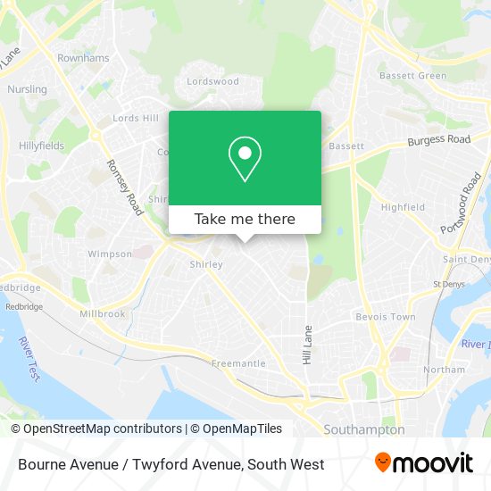 Bourne Avenue / Twyford Avenue map